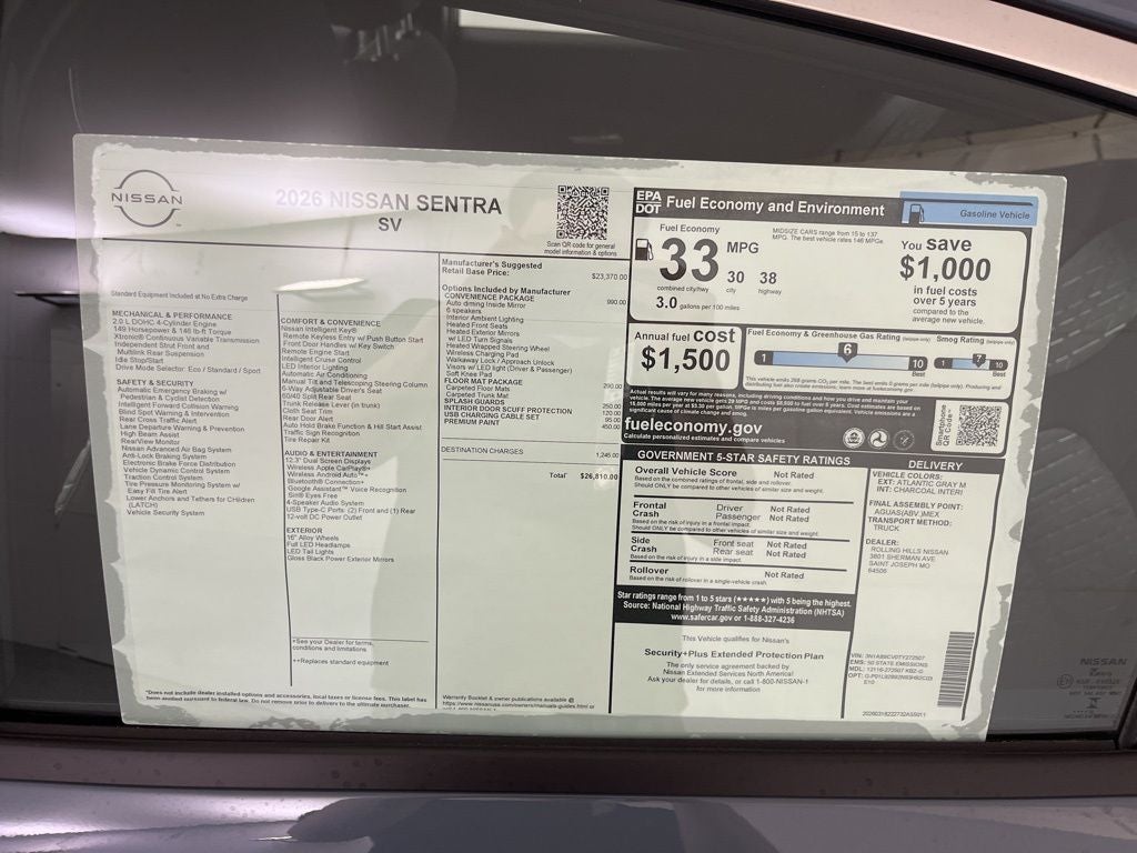 2026 Nissan Sentra SV