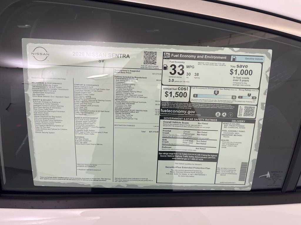 2026 Nissan Sentra SV