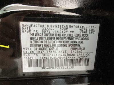 2026 Nissan Sentra SV