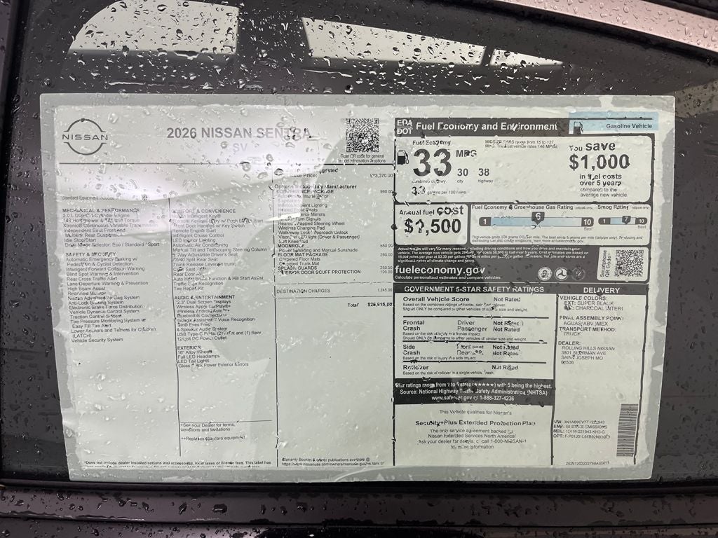 2026 Nissan Sentra SV