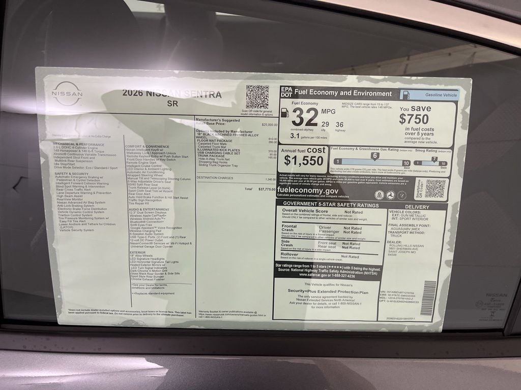 2026 Nissan Sentra SR