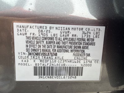 2025 Nissan Versa 1.6 SV