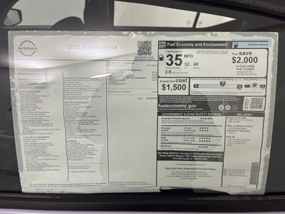 2025 Nissan Versa 1.6 SR