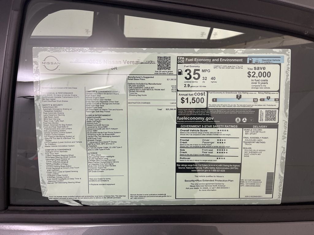 2025 Nissan Versa 1.6 SR