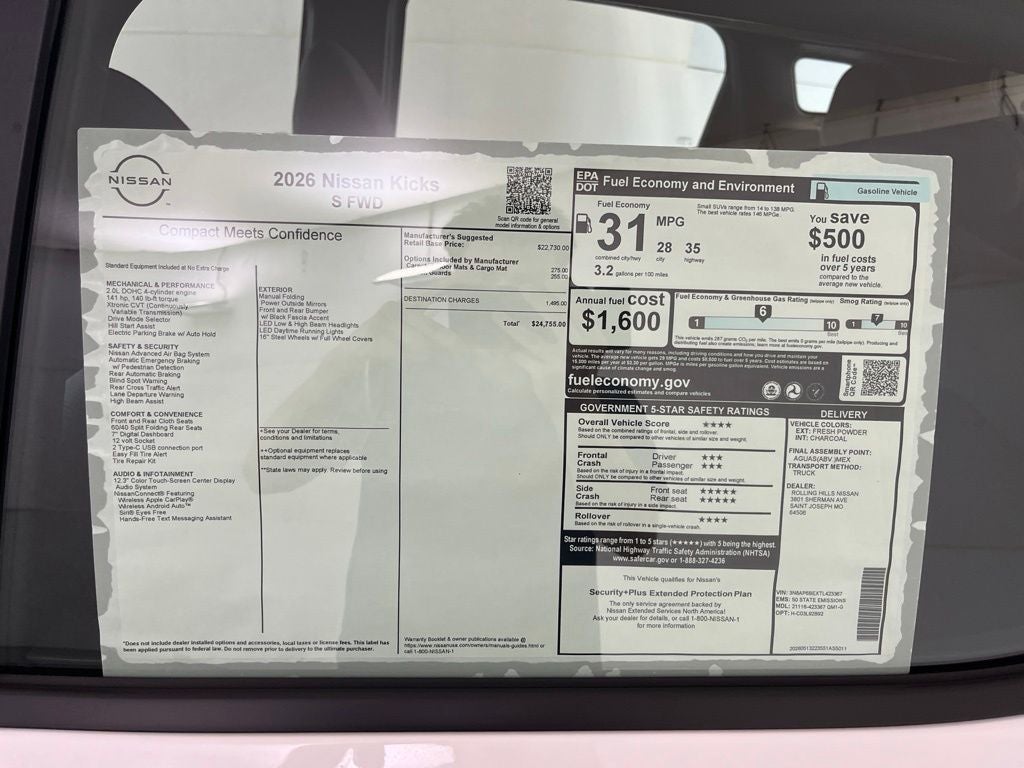 2026 Nissan Kicks S
