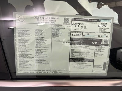 2026 Nissan Armada Platinum Reserve