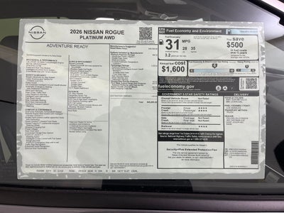 2026 Nissan Rogue Platinum