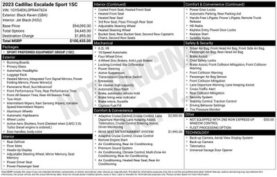 2023 Cadillac Escalade Sport