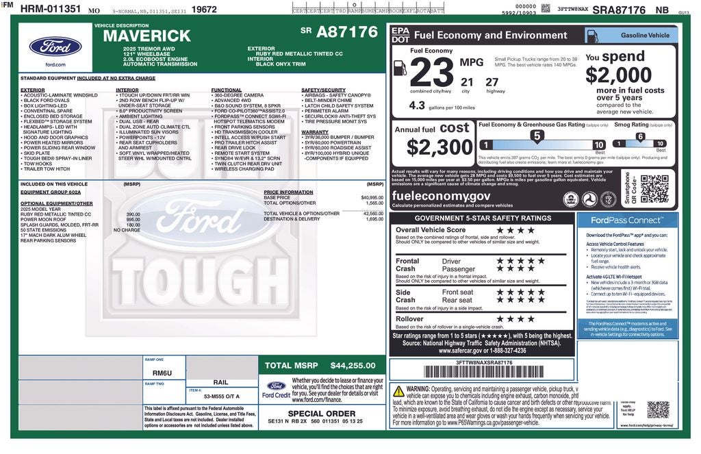 2025 Ford Maverick Tremor