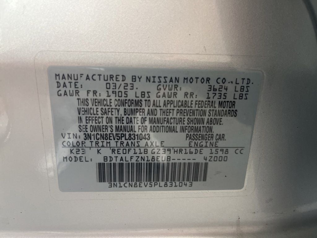 2023 Nissan Versa 1.6 SV