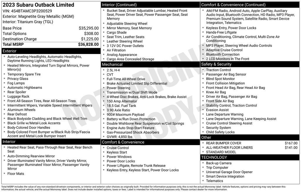 2023 Subaru Outback Limited