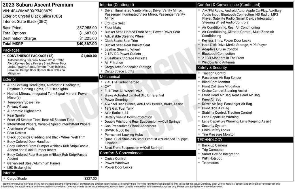 2023 Subaru Ascent Premium