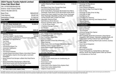 2024 Toyota Tundra Hybrid Limited