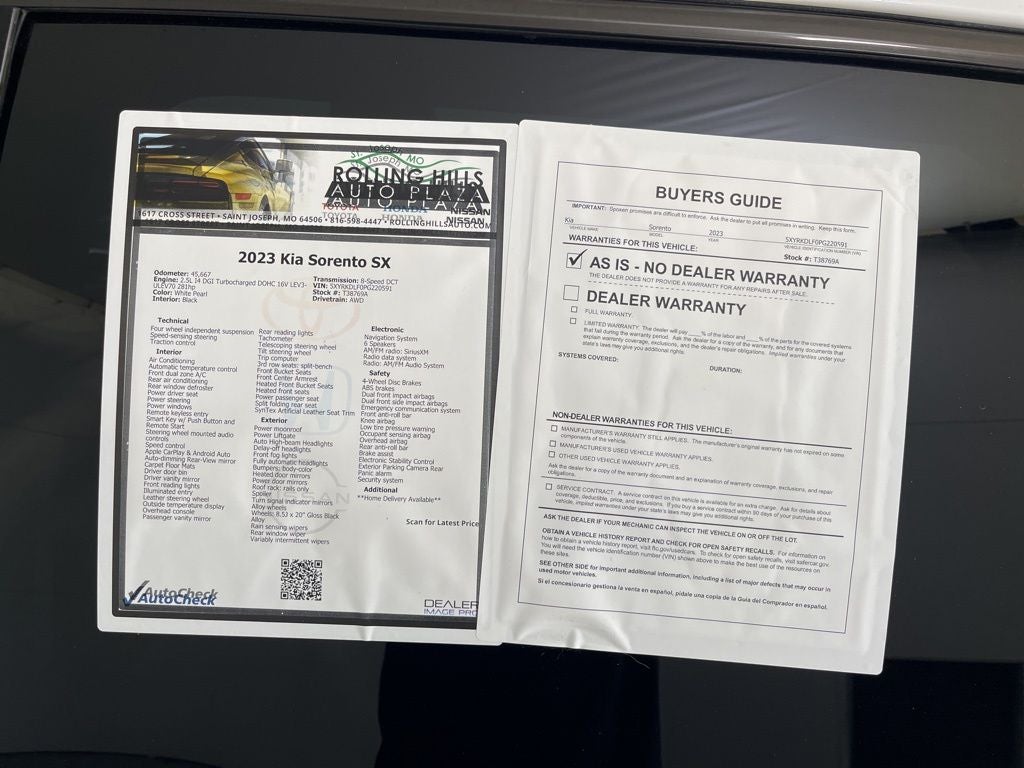 2023 Kia Sorento SX