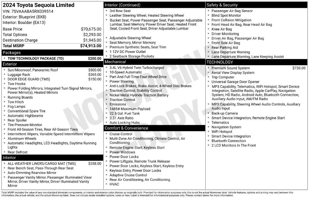 2024 Toyota Sequoia Limited