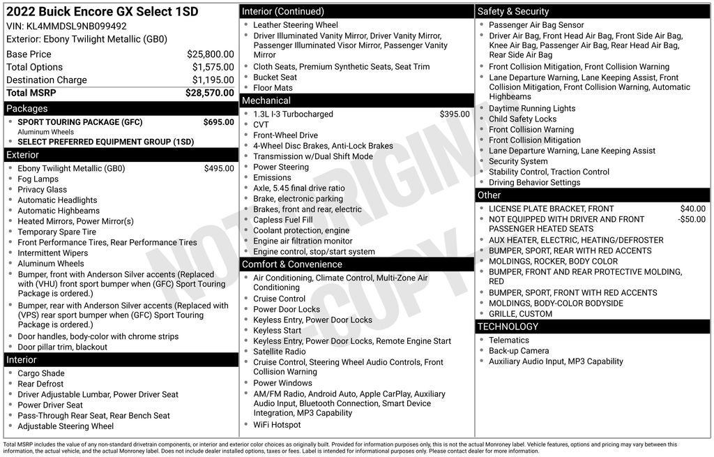 2022 Buick Encore GX Select