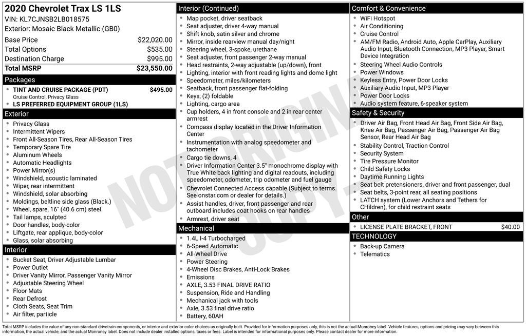 2020 Chevrolet Trax LS