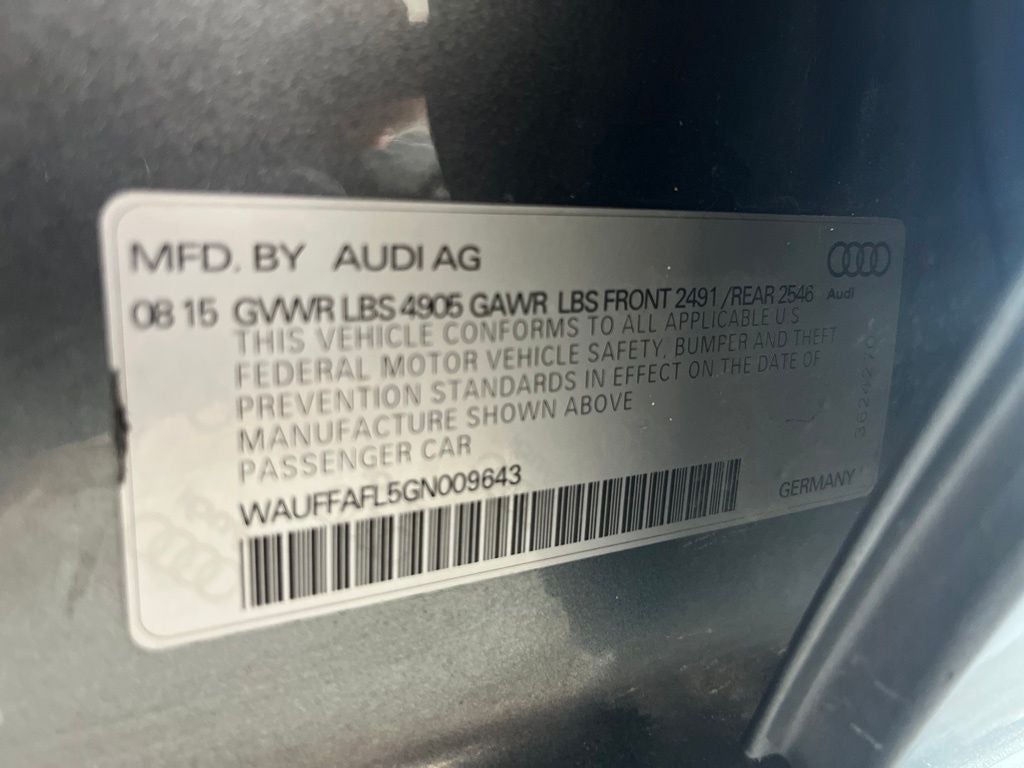 2016 Audi A4 2.0T Premium Plus quattro
