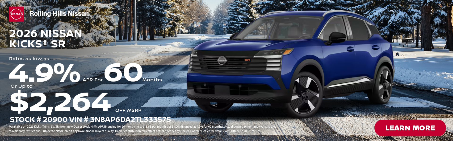 2026 Nissan Kicks SR