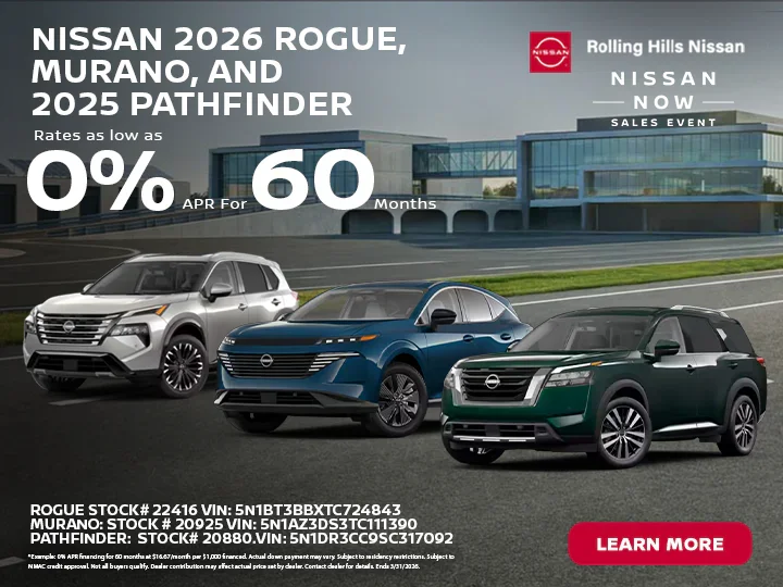 Nissan Rogue, Murano and Pathfinder