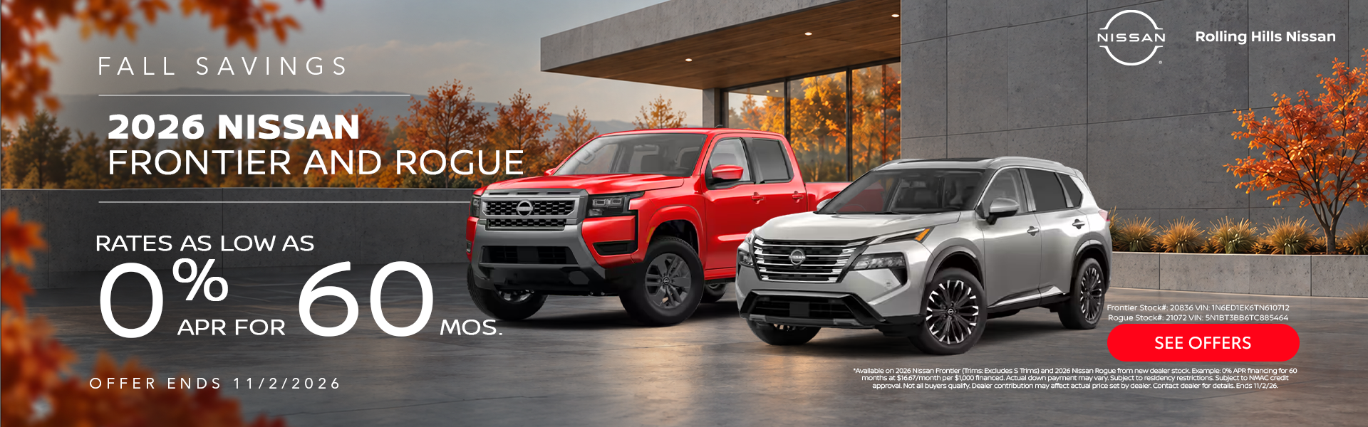 2026 Nissan Frontier And Rogue