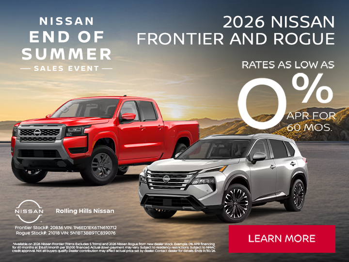 2026 Nissan Frontier And Rogue